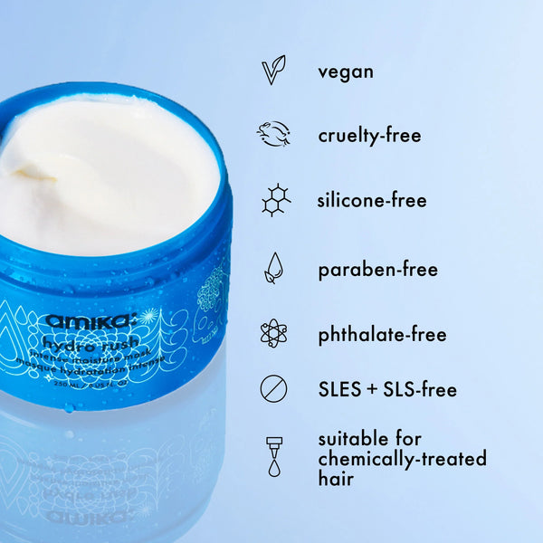 hydro rush intense moisture hair mask with hyaluronic acid - 8 oz / 250 ml