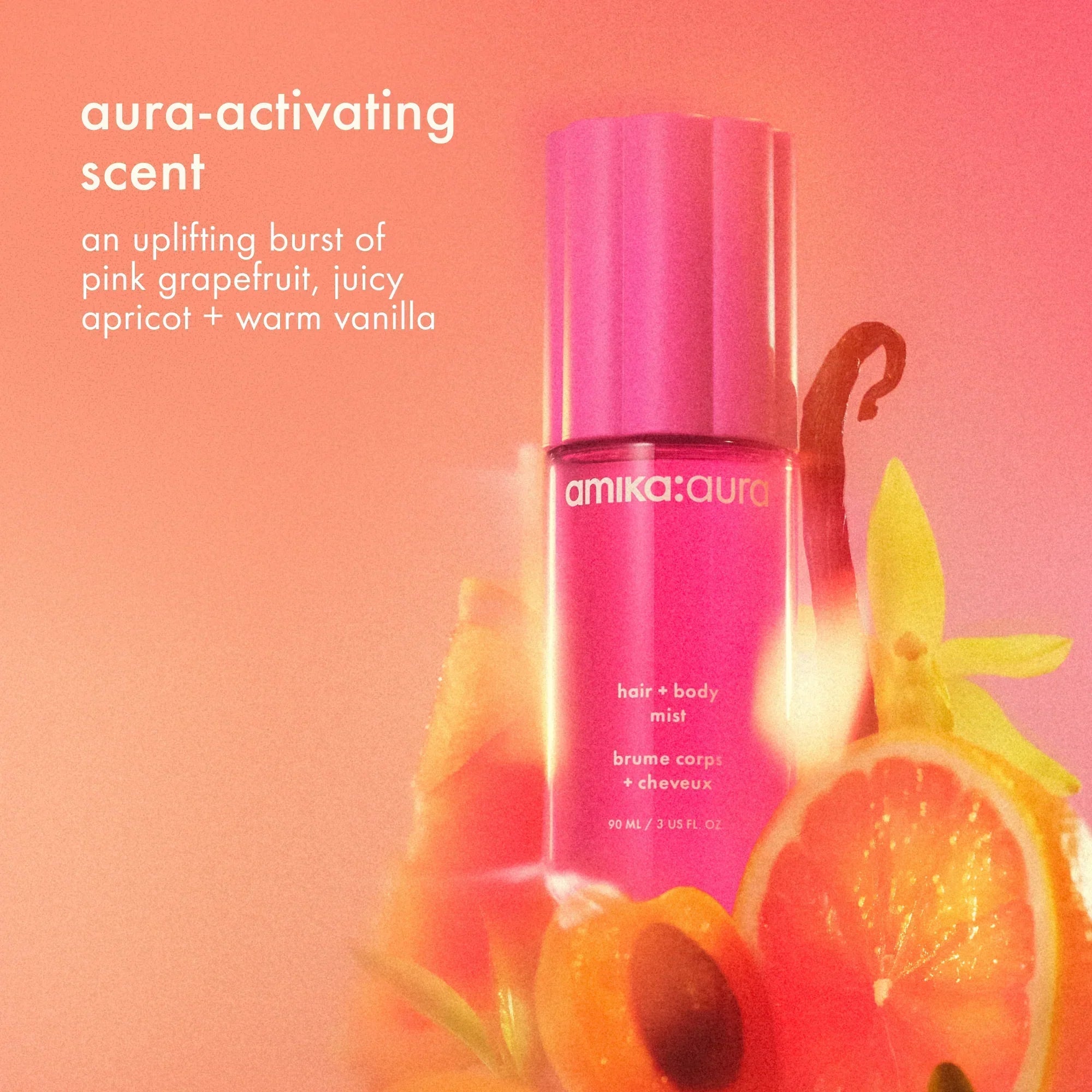 for strands + skin set amika:aura hair + body mist + hand wash Secondary image